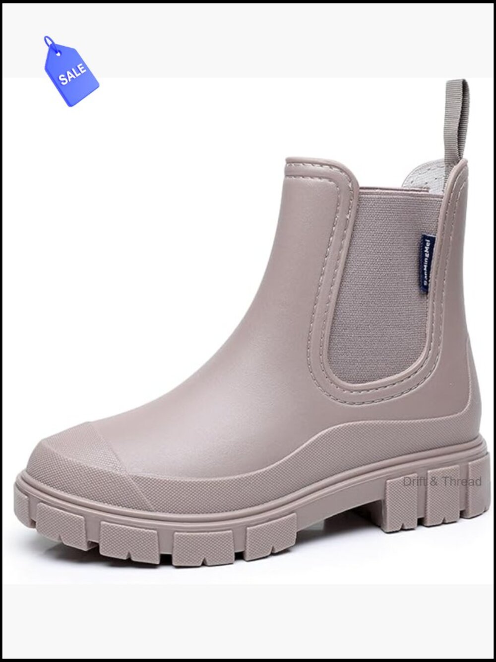 Women's Waterproof Rain Boots Chelsea Ankle Rubber Garden Shoes Non-Slip